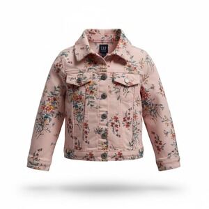 Gap For Good Toddler Pink Floral Denim Jacket  Size 4 T
